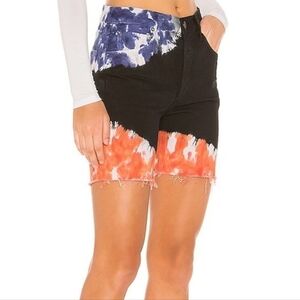 Agolde Rumi Tie Dye Bermuda Shorts in Blacklight Size 24